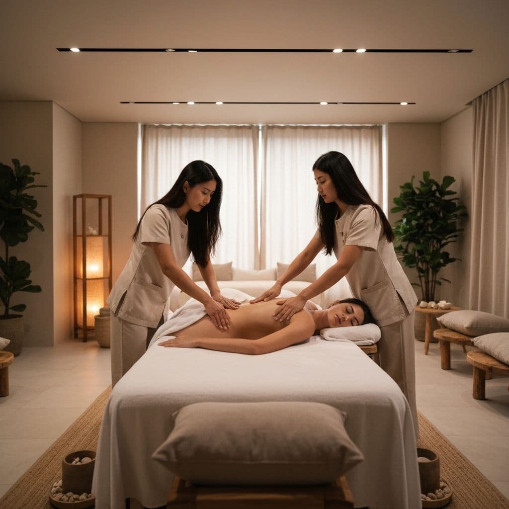 مساج أربع أيادي